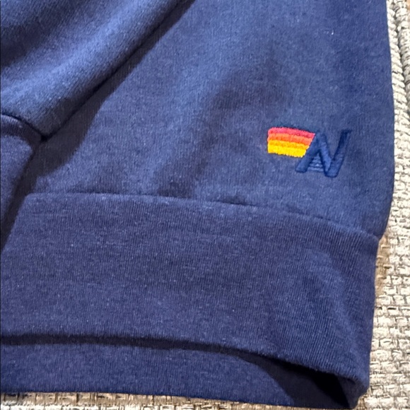 Aviator Nation Logo Pullover Sweatshirt Navy Blue Vintage Style Unisex XL - Picture 4 of 6